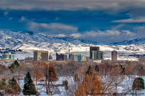 Boise Idaho winter snow residential neighborhood roof damage
